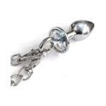 Nixie Metal Anal Plug & Handcuffs Set – Silver - Image 4