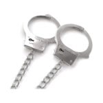Nixie Metal Anal Plug & Handcuffs Set – Silver - Image 5