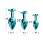 Nixie Metal Butt Plug Trainer Set 3-Piece Blue Metallic - Image 3