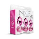 Nixie Metal Butt Plug Trainer Set 3-Piece Pink Metallic - Image 2