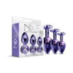 Nixie Metal Butt Plug Trainer Set 3-Piece Purple Metallic - Image 2