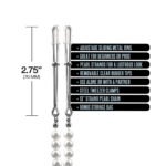 Nixie Pearl Drop Beaded Tweezer Nipple Clamps Silver - Image 3