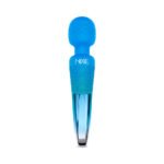 Nixie Rechargeable Wand Massager Blue Ombre Metallic - Image 3