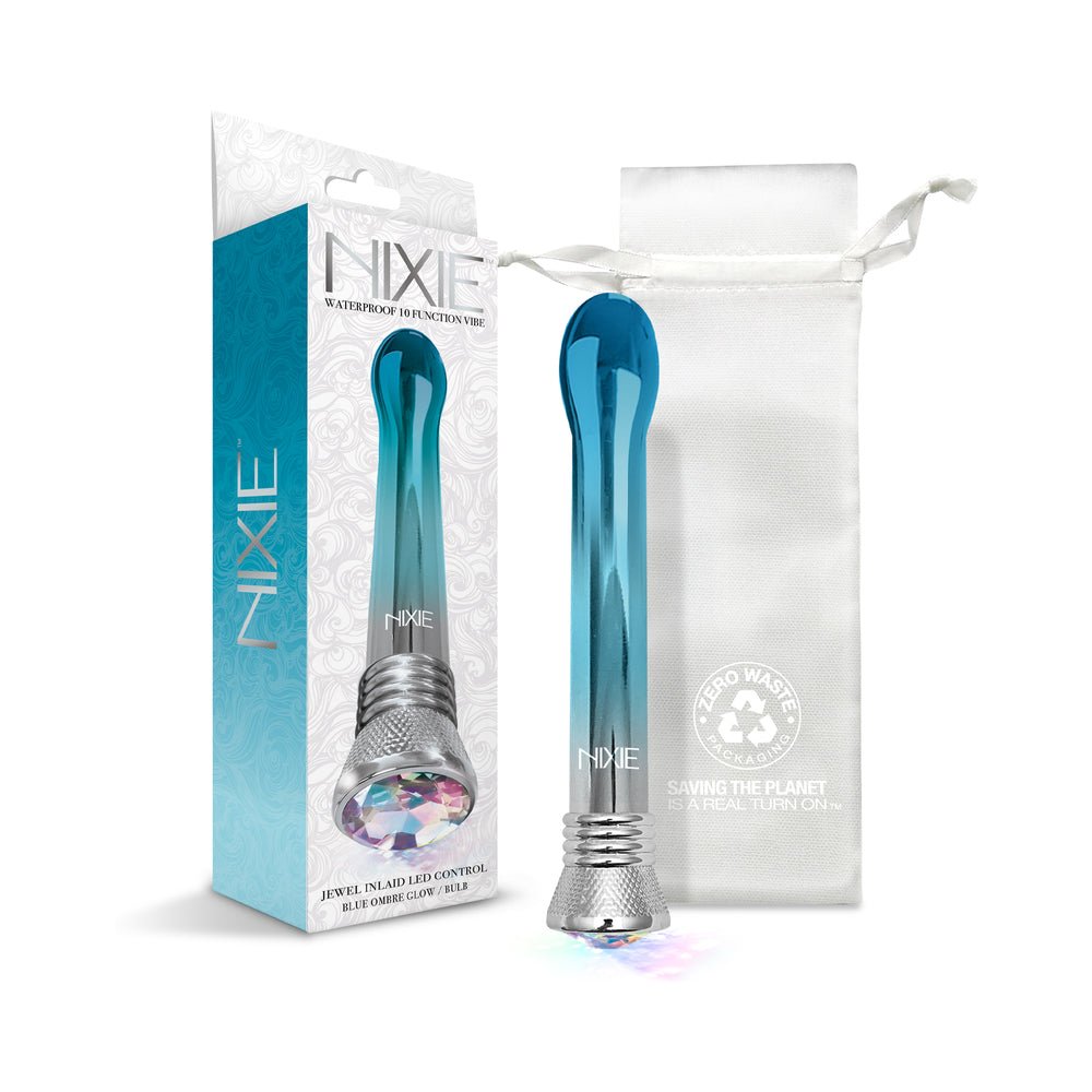 nixie-waterproof-10-function-bulb-vibe-blue-ombre-glow Nixie Waterproof 10-Function Bulb Vibe - Blue Ombre Glow - Image 1