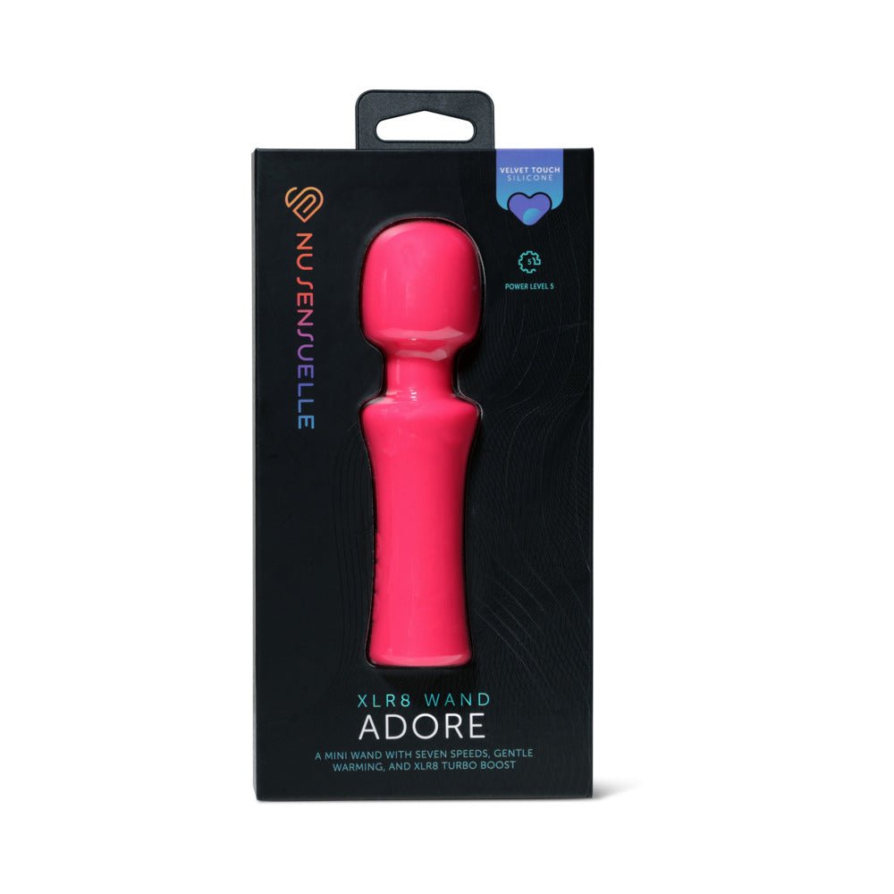 nu-sensuelle-adore-xlr8-wand-with-heat-hot-pink Nu Sensuelle Adore XLR8 Wand with Heat Hot Pink - Image 1