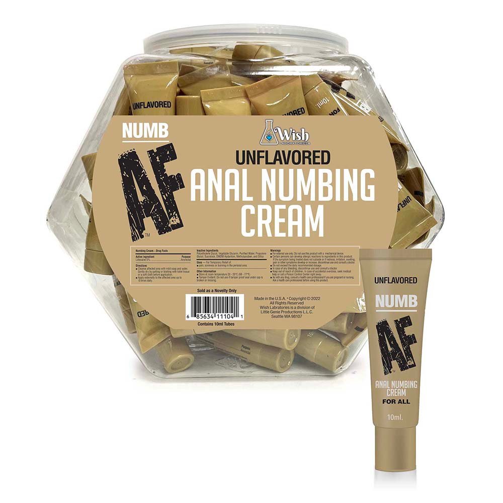 numb-af-unflavored-anal-numbing-cream-65-piece-fishbowl-display Numb AF Unflavored Anal Numbing Cream 65-Piece Fishbowl Display - Image 1