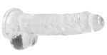 8 Inch Realistic Dildo With Balls - Translucent - Image 2
