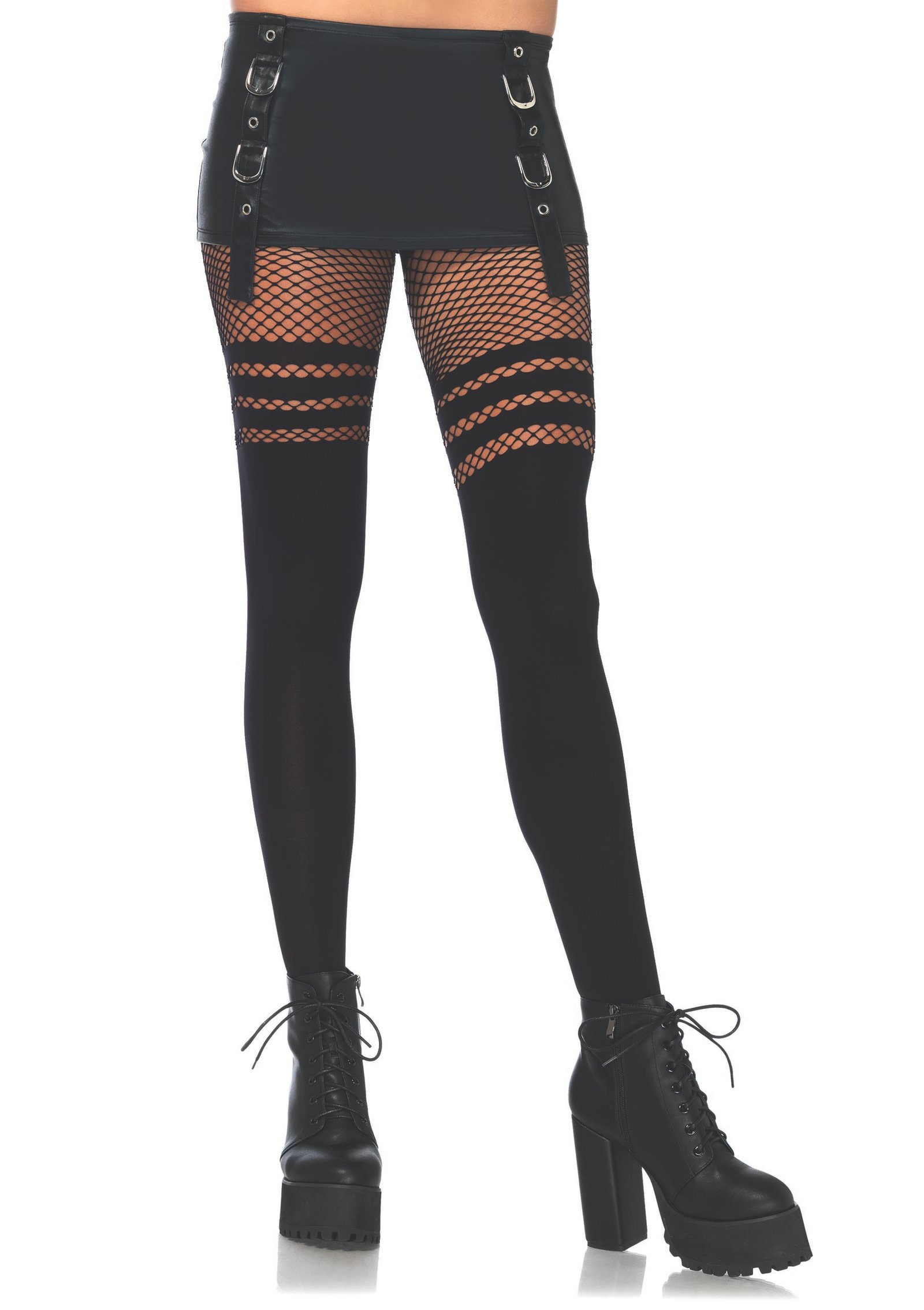 opaque-faux-thigh-high-pantyhose-one-size Opaque Faux Thigh High Pantyhose - One Size - Image 1
