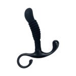 OptiMALE Ribbed Silicone P-Massager Black - Image 3
