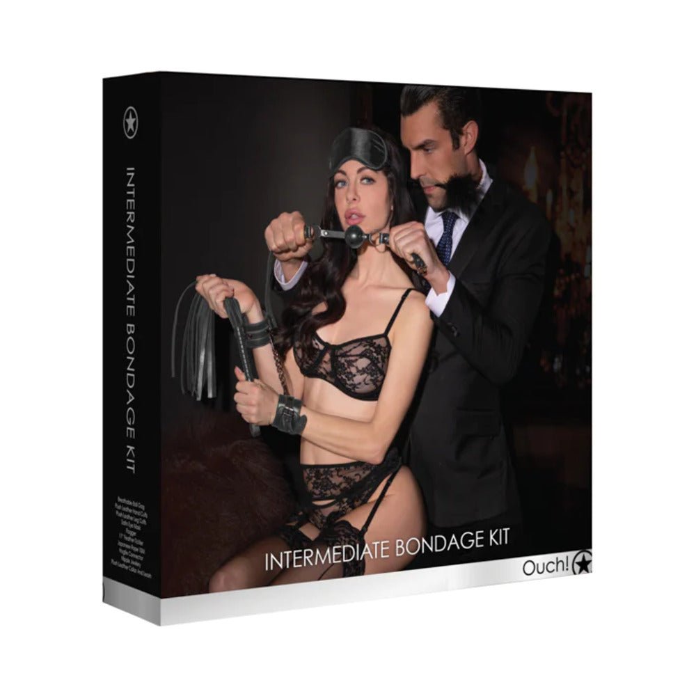 ouch-11-piece-intermediate-bondage-kit-black Ouch! 11-Piece Intermediate Bondage Kit Black - Image 1