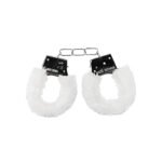 Ouch! Beginner's Furry Handcuffs with Quick-Release – White - Image 6