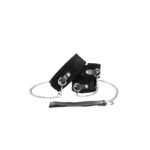 Ouch! Black & White Adjustable Velcro Collar With Leash & Wrist Cuffs Black - Image 2