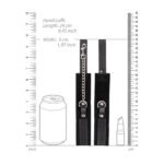 Ouch! Black & White Adjustable Velcro Collar With Leash & Wrist Cuffs Black - Image 9