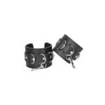 Ouch! Black & White Bonded Leather Hogtie With Hand & Ankle Cuffs Black - Image 6