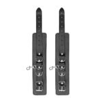 Ouch! Black & White Bonded Leather Hogtie With Hand & Ankle Cuffs Black - Image 9
