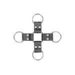 Ouch! Black & White Bonded Leather Hogtie With Hand & Ankle Cuffs Black - Image 10