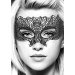 Ouch! Black & White Princess Lace Eye Mask Black - Image 4