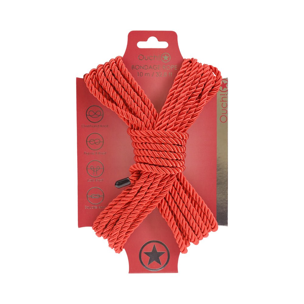 ouch-bondage-rope-10-m-nylon-red Ouch! Bondage Rope 10 m Nylon Red - Image 1