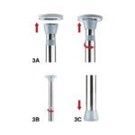 Ouch! Fully Adjustable Dance Pole – Silver, 7 ft to 9.75 ft - Image 3