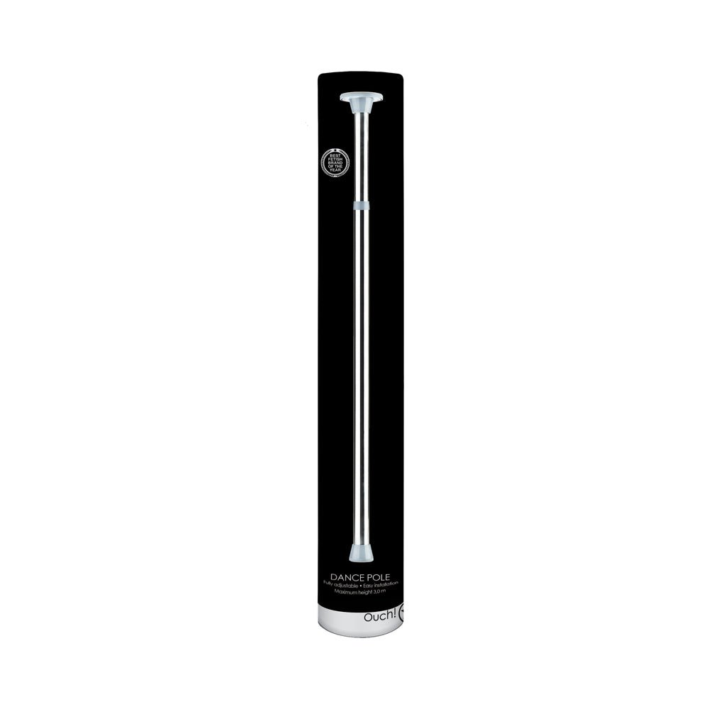 ouch-fully-adjustable-dance-pole-silver Ouch! Fully Adjustable Dance Pole Silver - Image 1