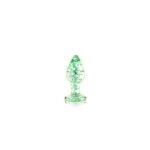 Ouch! Glow in the Dark Glass Anal Plug Clear/Green Small - Image 2