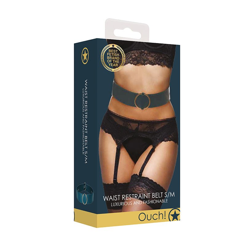 ouch-halo-ringed-waist-restraint-belt-green-sm Ouch! Halo Ringed Waist Restraint Belt Green S/M - Image 1
