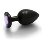 Ouch! Heart Gem Butt Plug Large Gunmetal/Amethyst - Image 3