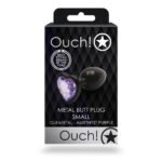 Ouch! Heart Gem Butt Plug Small Gunmetal/Amethyst - Image 8