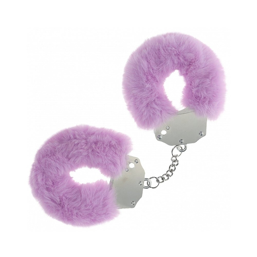 ouch-heavy-duty-fluffy-handcuffs-lavender Ouch! Heavy-Duty Fluffy Handcuffs Lavender - Image 1