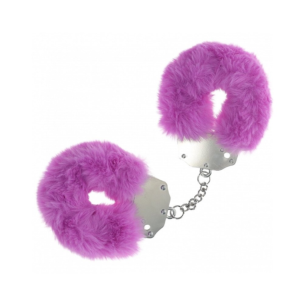 ouch-heavy-duty-fluffy-handcuffs-purple Ouch! Heavy-Duty Fluffy Handcuffs Purple - Image 1