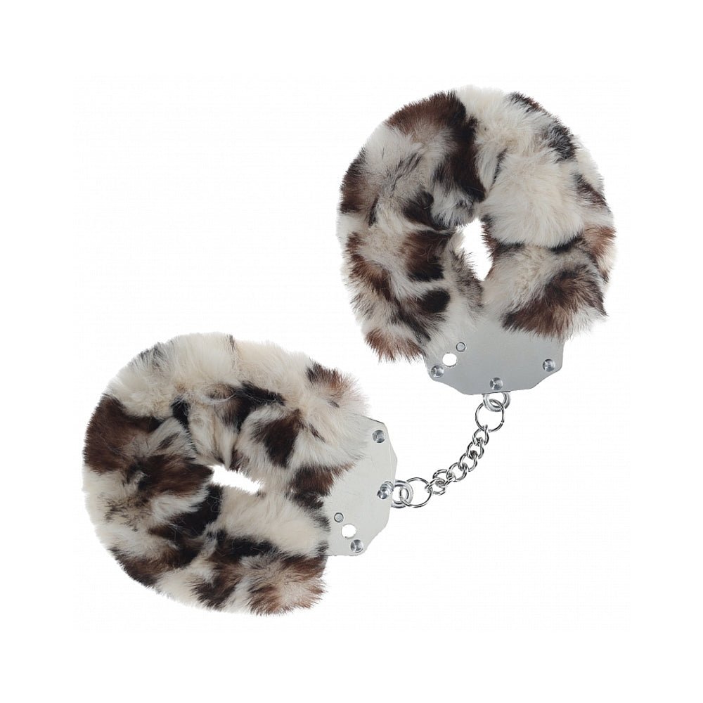 ouch-heavy-duty-fluffy-handcuffs-snow-leopard Ouch! Heavy-Duty Fluffy Handcuffs Snow Leopard - Image 1