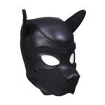 Ouch! Puppy Play Neoprene Puppy Hood – Black - Image 4