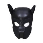 Ouch! Puppy Play Neoprene Puppy Hood – Black - Image 6