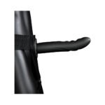 Ouch! Textured Curved 8 in. Hollow Strap-On Black - Image 2