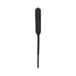 Ouch! Urethral Sounding Silicone Vibrating Bullet Plug With Beaded Tip Black 5.5 mm - 7 mm - Image 2