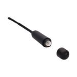 Ouch! Urethral Sounding Silicone Vibrating Bullet Plug With Beaded Tip Black 5.5 mm - 7 mm - Image 4