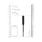 Ouch! Urethral Sounding Silicone Vibrating Bullet Plug With Beaded Tip Black 5.5 mm - 7 mm - Image 7