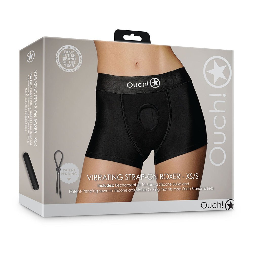ouch-vibrating-strap-on-boxer-black-xss Ouch! Vibrating Strap-on Boxer Black XS/S - Image 1