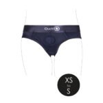 Ouch! Vibrating Strap-on High-cut Brief Black XS/S - Image 5
