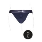 Ouch! Vibrating Strap-on Panty Harness with Open Back Black M/L - Image 5