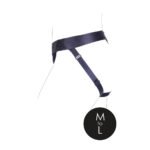 Ouch! Vibrating Strap-on Panty Harness with Open Back Black M/L - Image 7