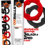 Oxballs Gearheads 5-Pack Spinner Rings Red/Black