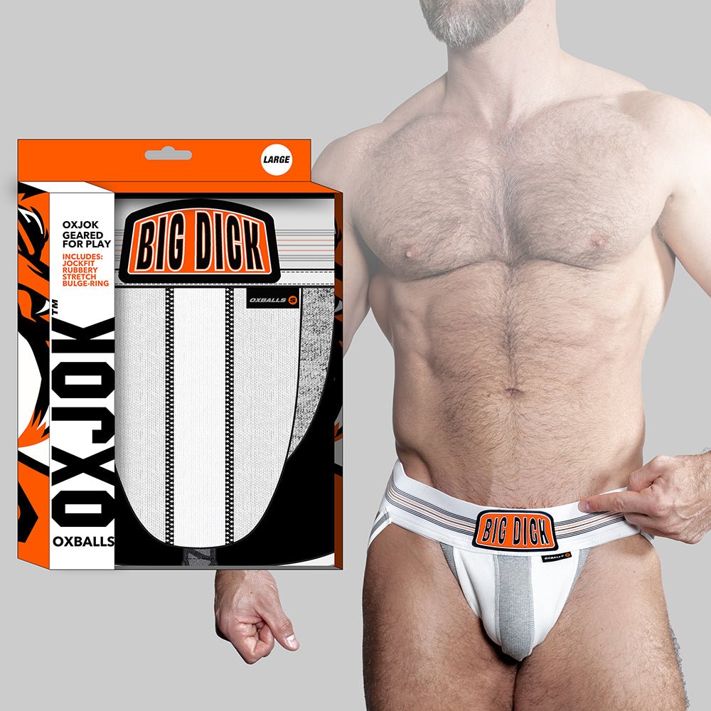 oxballs-oxjok-bulger-pumper-sack-slider-jock-white-snow-xl Oxballs Oxjok Bulger Pumper-Sack Slider Jock White Snow XL - Image 1