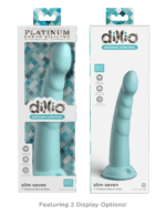 Dillio Platinum - Slim Seven 7 Inch Dildo - Teal - Image 5