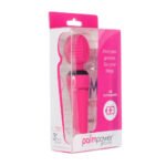 PalmPower Groove Rechargeable Silicone Mini Wand Massager – Fuchsia - Image 3