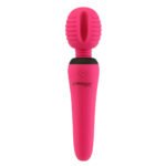 PalmPower Groove Rechargeable Silicone Mini Wand Massager – Fuchsia - Image 5