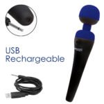 PalmPower Recharge USB Rechargeable Vibrating Massager – Blue - Image 7