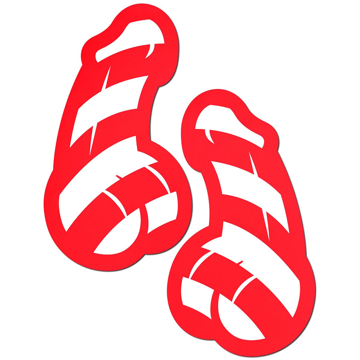 pastease-candy-cane-penis-pasties-redwhite Pastease Candy Cane Penis Pasties Red/White - Image 1
