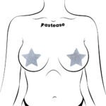 Pastease Crystal Sparkling Star Nipple Pasties Silver - Image 2