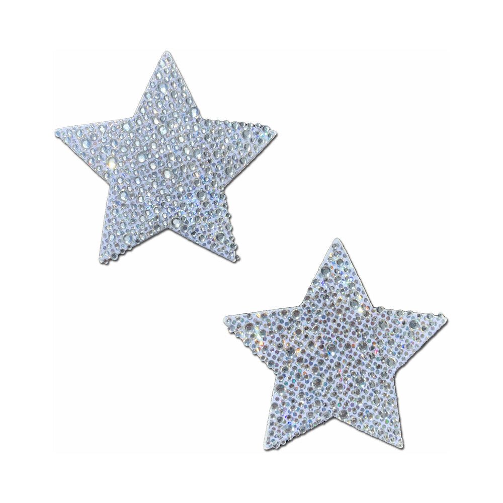 pastease-crystal-sparkling-star-pasties-silver Pastease Crystal Sparkling Star Pasties Silver - Image 1